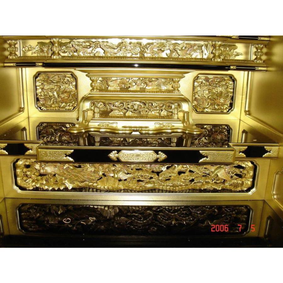 【豪華金仏壇／新品・未使用】定価約60万円→18万円／引き取り限定（大阪） 仏壇 金仏壇 大阪型 西 幸菊三尺 彫粉 着後レビューで専用仏具半額