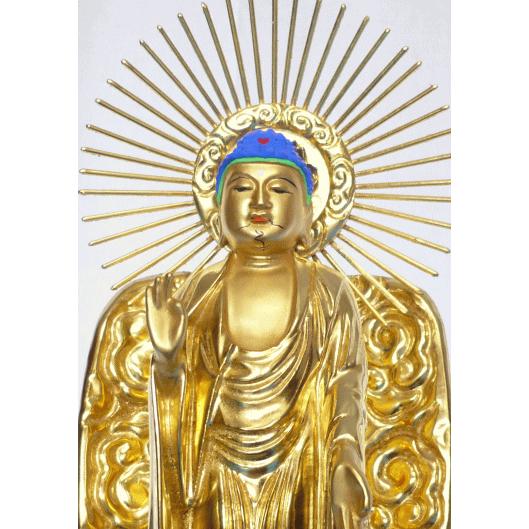 仏像 浄土真宗西ご本尊 【クローバー】 純金肌粉 5.5寸