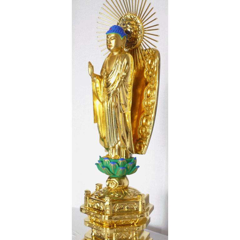 仏像 浄土真宗西ご本尊 【クローバー】 純金肌粉 5.5寸