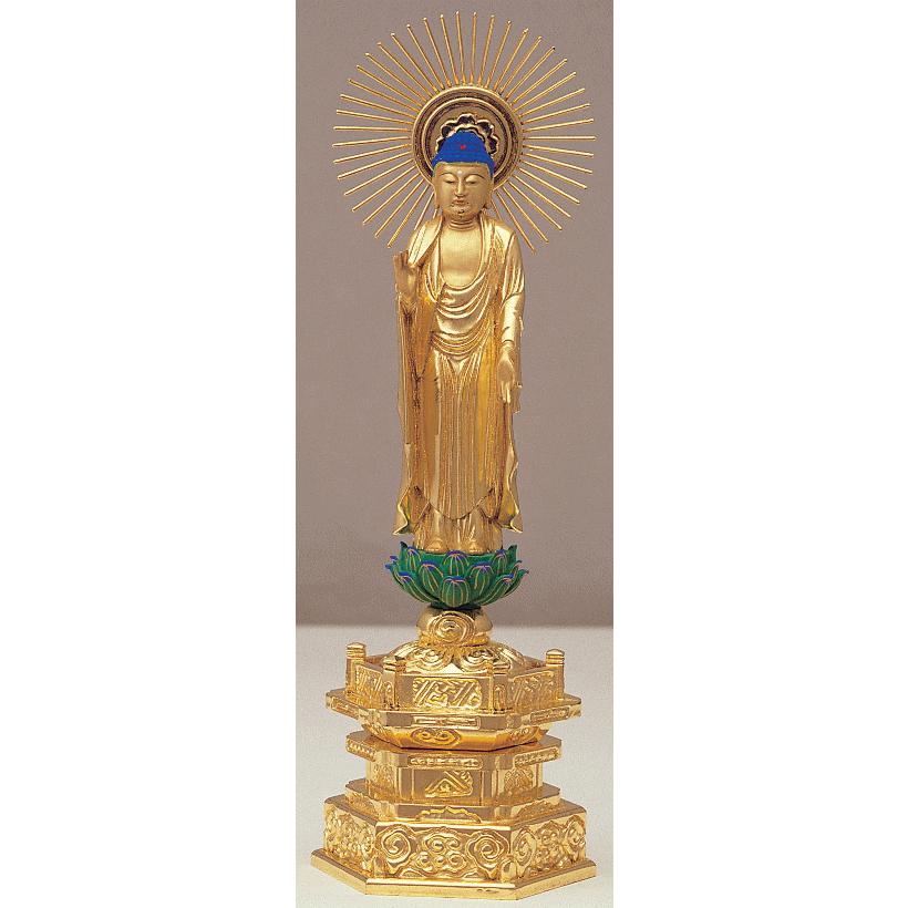 仏像 真宗東ご本尊 純金肌粉 7.0寸