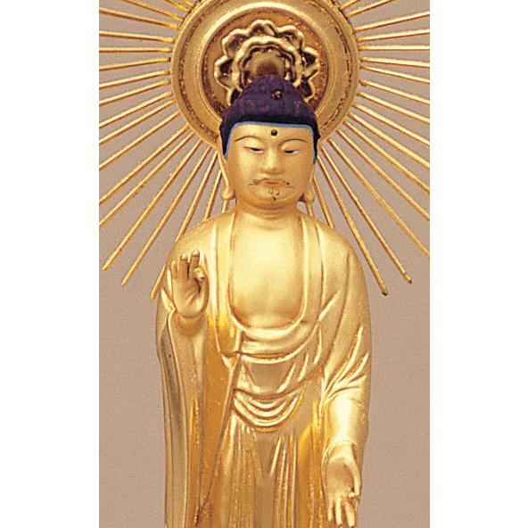 仏像 真宗東ご本尊 木製純金箔押し 4.5寸掛軸・新金・浄土真宗東