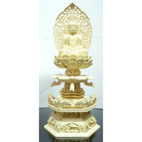 仏像 ご本尊 座釈迦 天人光背  3.0寸