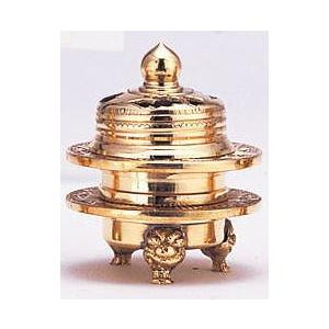 火舎香炉 彫入 金メッキ 2.5寸 【公式通販】