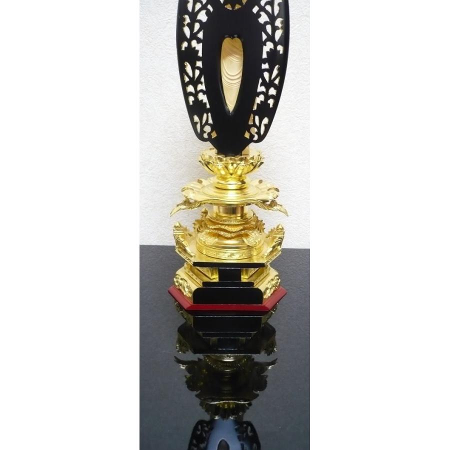 仏像 浄土宗 ご本尊 舟弥陀 仏柘植 六角ケマン台座 唐草光背 5.0寸