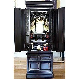 仏壇 唐木仏壇 仏具セット 黒檀調 紫檀調 仏光16号 一部地域を