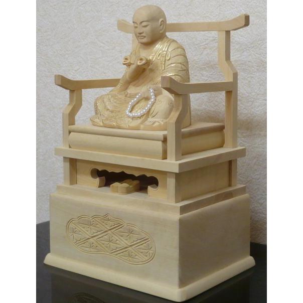 仏像 脇仏 真言宗 総柘植 弘法大師 2.5寸_2