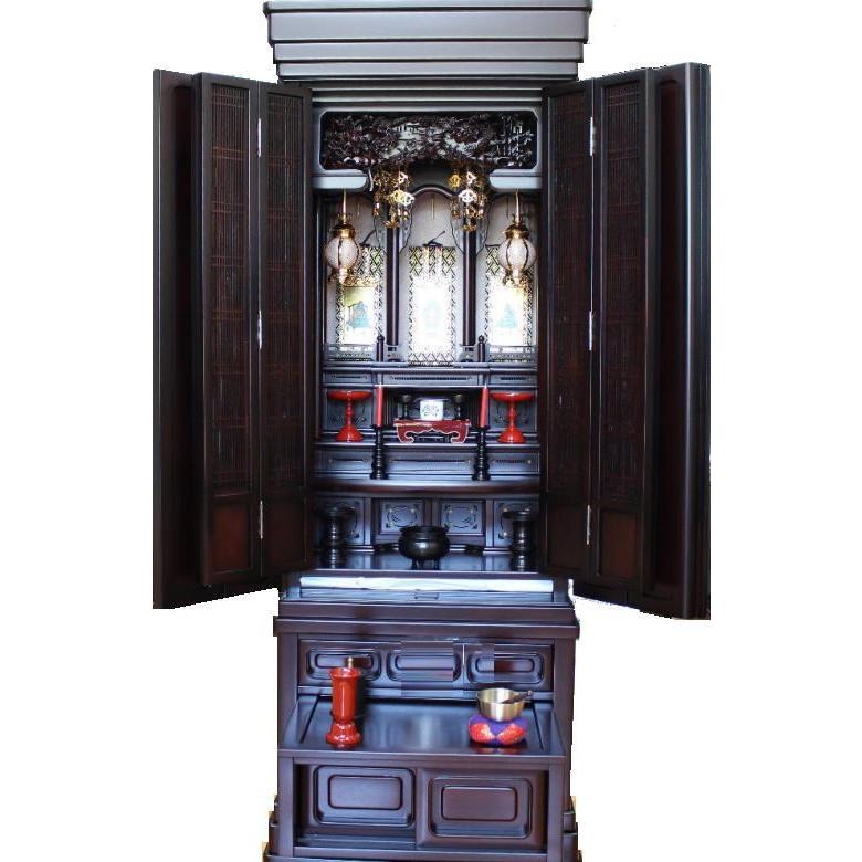 仏壇 唐木仏壇 仏具セット 紫檀 三方練 京16号 一部地域を除き