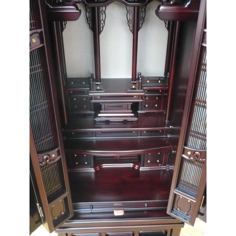 仏壇 唐木仏壇 仏具セット 紫檀 三方練 京16号 一部地域を除き送料無料