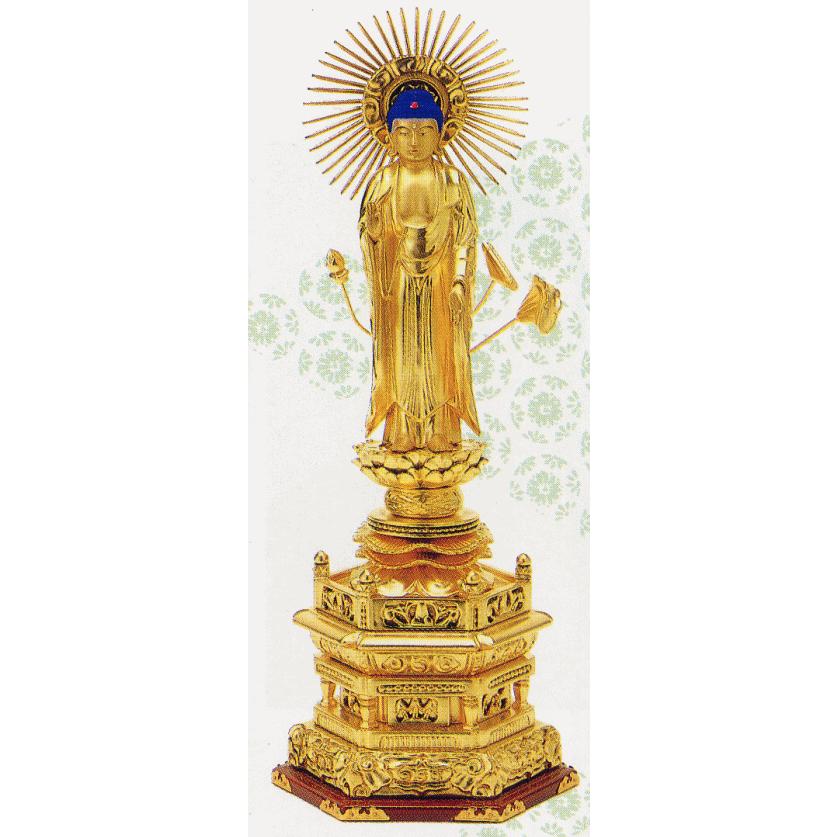 仏像 真宗東ご本尊 木製 5.0寸