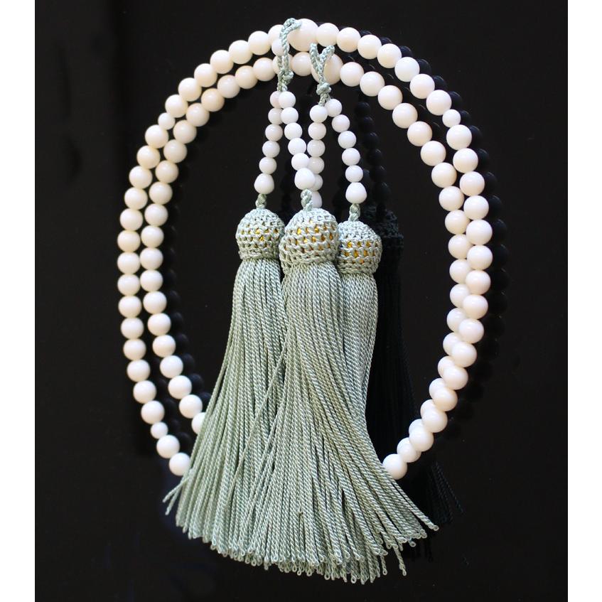 数珠 黒珊瑚シナ海仕立て念珠