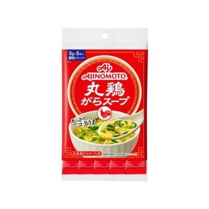 味の素 丸鶏がらスープ スティック 5本入 25g 80個 (10×8箱) ZHT