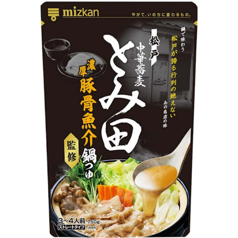 ミツカン 中華蕎麦とみ田監修 濃厚豚骨魚介鍋つゆ 750g×12個 : くまの
