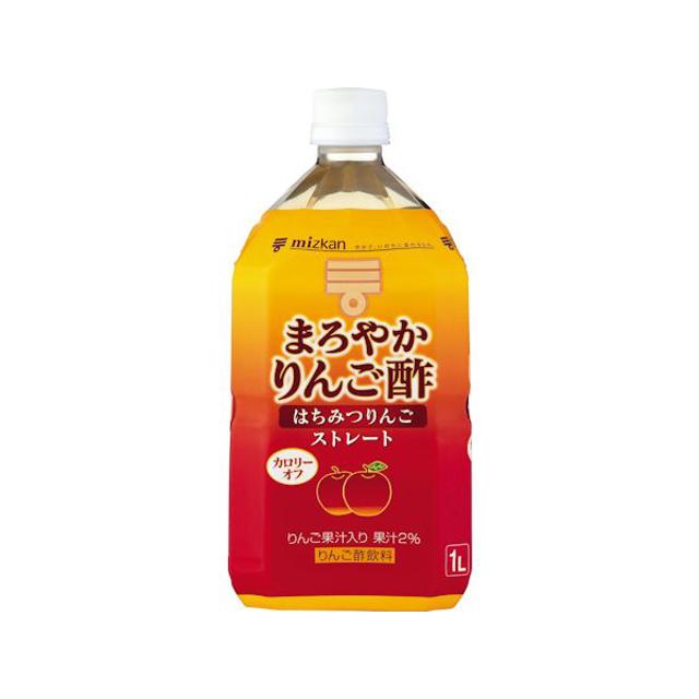 ミツカン まろやかりんご酢 はちみつりんご ストレート 1000ml×6 (6×1箱) ミツカン 市販用｜kumano-nakatani