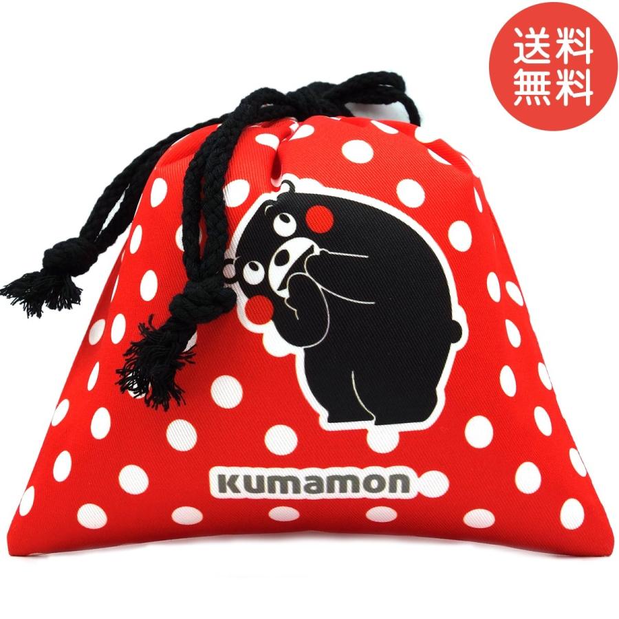 くまモン 巾着袋 赤 水玉 ドット : レミシンク(旧くまプラザ) - 通販