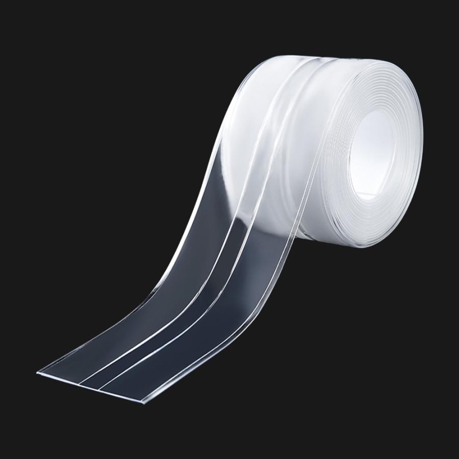 防水テープ 透明 幅広 5cm×3.2m マスキングテープ 防カビ テープ