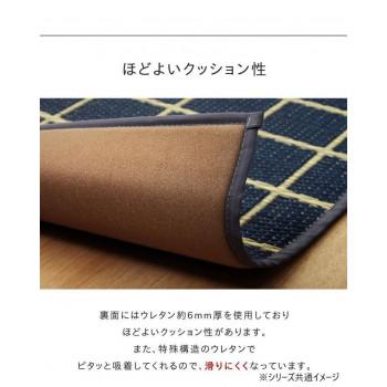 国産い草キッチンマット 『チェック』 グレー 約60×270cm 8239780_4