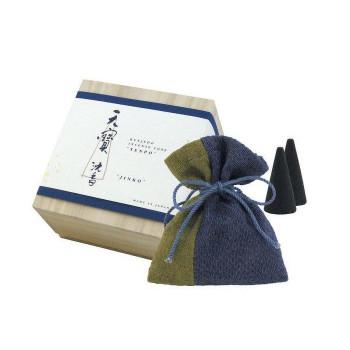 薫寿堂 天寳 沈香 円錐形 コーン15個入 香立・草木染布袋付き 1119_1
