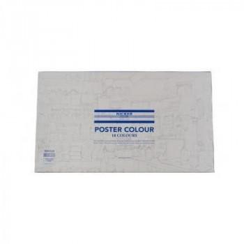 ニッカー絵具 ポスターカラー 40ml 18色セット PC40ML18Nの画像