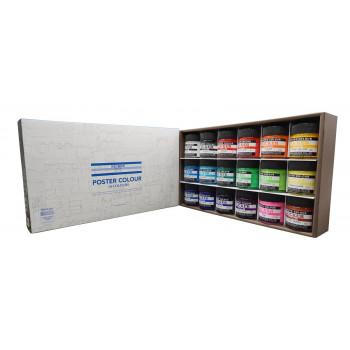 ニッカー絵具 ポスターカラー 40ml 18色セット PC40ML18Nの画像