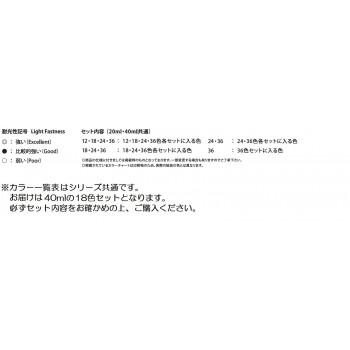 ニッカー絵具 ポスターカラー 40ml 18色セット PC40ML18Nの画像