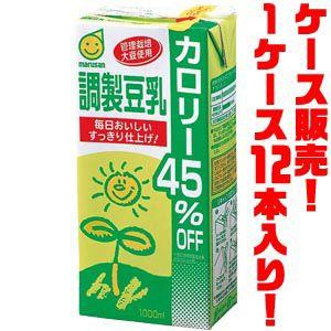 マルサンアイ 調整豆乳　カロリー45％オフ 1000ml ×１２本入り｜kumazou2