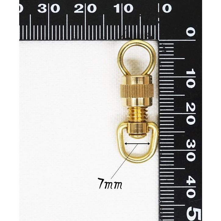 7mm 真鍮製 ネジナス ネジ式ナスカン ブラス 真鍮生地 kume1248|kume-shop|04