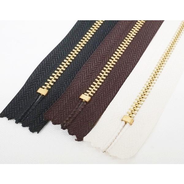 20cm WALDES ヴィンテージジッパー ファスナー ブラス色 (LA) kume1396