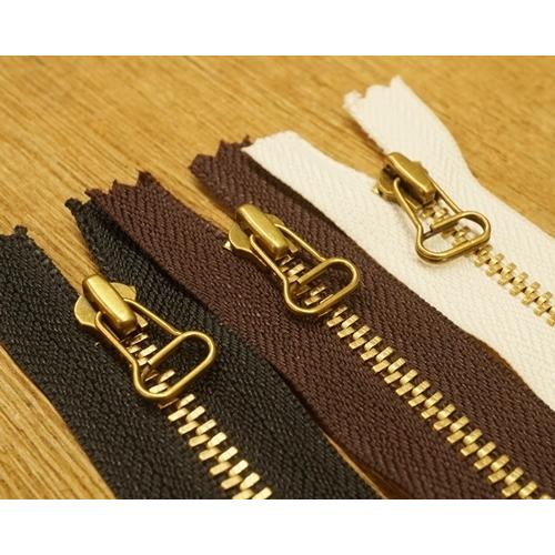 20cm クラシックジッパー ヴィンテージファスナー ブラス色 (HR