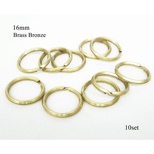 16mm 押二重リング 真鍮ブロンズ 10個セット kume200-BR : KUME