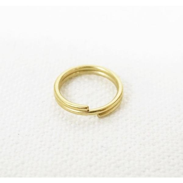 0.8×8mm 二重リング 真鍮ブロンズ色 10ヶ入り kume532-BP : KUME