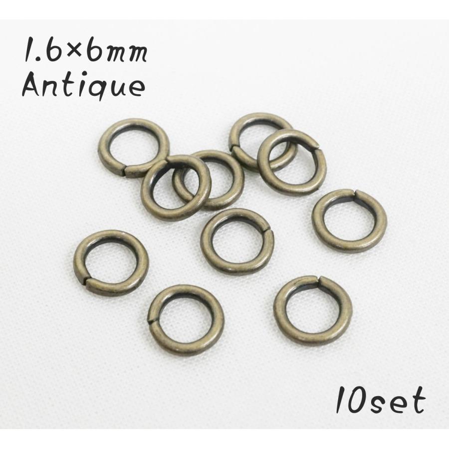 新品?正規品 1.6×6mm リング 丸カン アンティーク 10個セット kume544 シルバー925丸カン 径約3mm・線径約0.5mm 約10個 銀 丸環 カン類 金属アレルギー対応 基礎金具 副資材 手芸用品 クラフトパーツ 素材