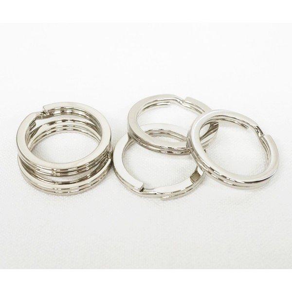 お得！ 22mm 厚みのある 平二重リング 磨きニッケル 5個入り : KUME