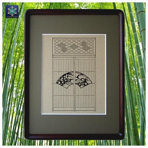 建具書院クミコ、鶴と月と雲の彫刻 建具書院クミコ、鶴と月と雲の彫刻 建具書院クミコ、鶴と月