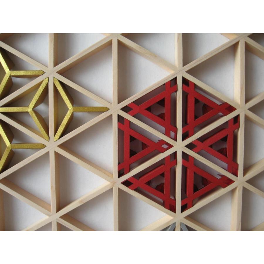 和モダン アートパネル 組子色彩葉 【金銀麻の葉 ちらし 3色1 和モダン アートパネル 組子色彩葉 【金銀麻の葉 ちらし 3色1