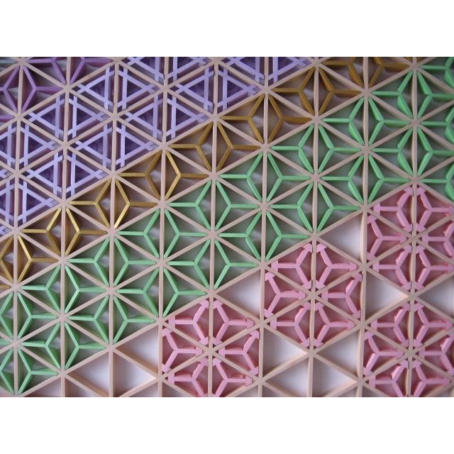 和モダン アートパネル 組子色彩葉 【冬から春へ】 インテリア 空間お