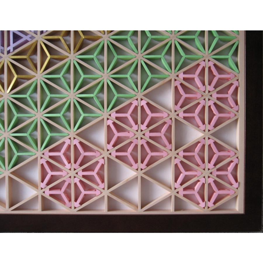 和モダン アートパネル 組子色彩葉 【冬から春へ】 インテリア 空間お