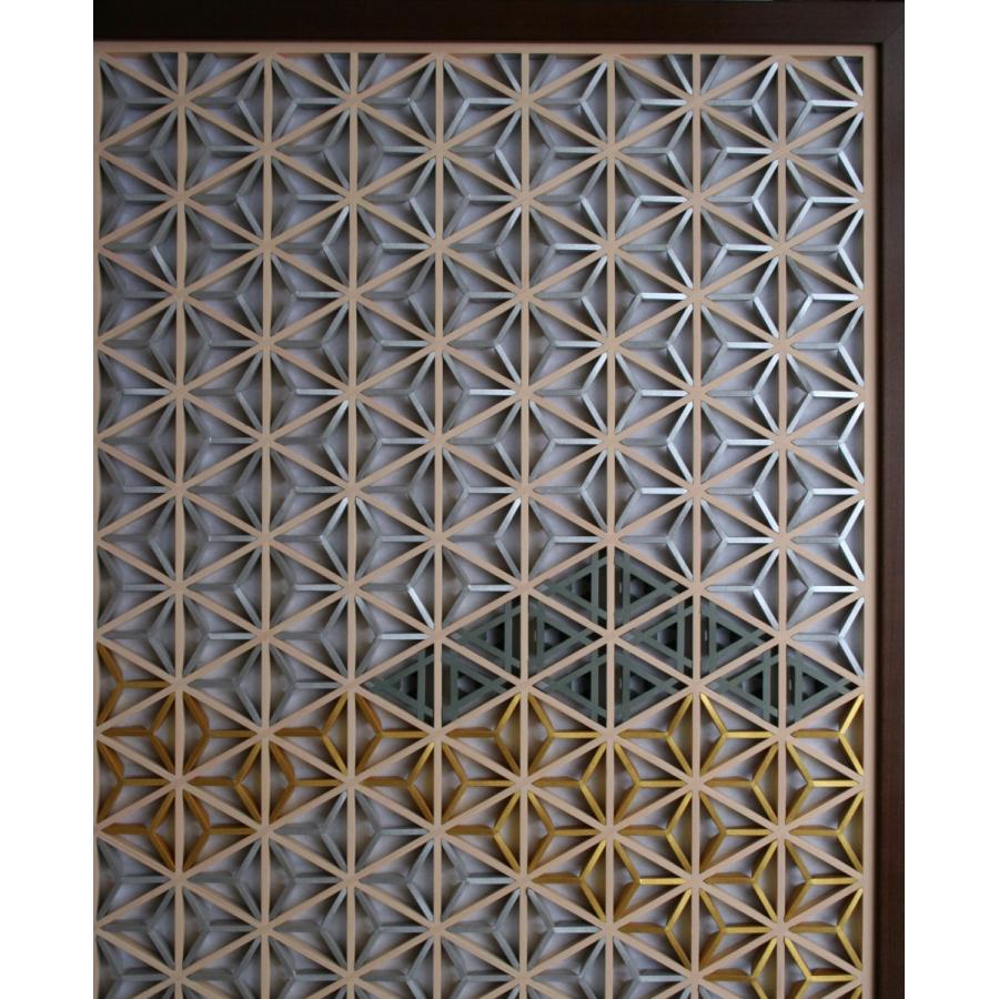 和モダン アートパネル 組子色彩葉 【山河 3色1号】 インテリア 空間