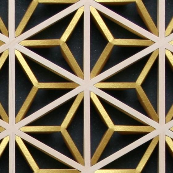 組子調 アートパネル 和風 木製 麻の葉 楽天市場】組子調 アートパネル 和風 木製 麻の葉 (30cmx30cm