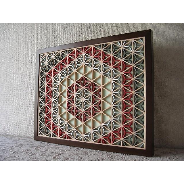 組子細工アートパネル　木製 幾何学模様 インテリア装飾 組子細工アートパネル 木製 幾何学模様 インテリア装飾