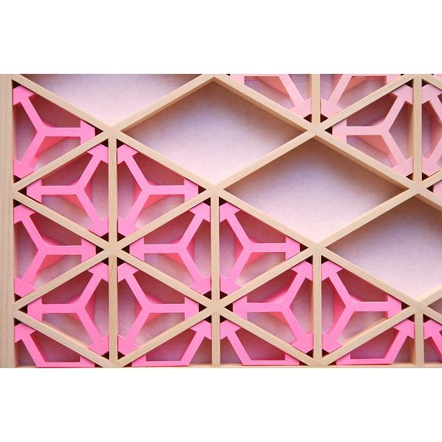 和モダン アートパネル 空間お引立て 【組子色彩葉 桜】 インテリア