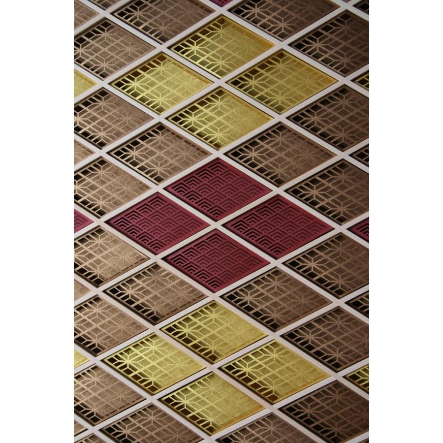 和モダン 組子アートパネル 【菱内小紋 アーガイル＜Scarlet/Bronze/Gold＞】 インテリア 空間お引立て 和風 組子細工 高級感_3