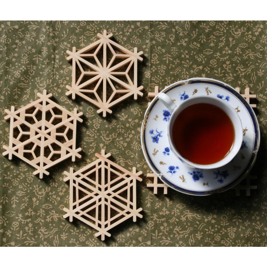 組子細工 桜亀甲 kumiko 組子 コースター 完成品 面取り加工済みで