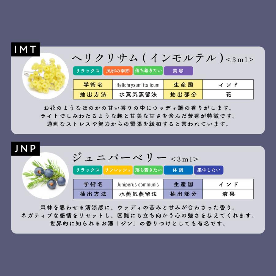 エッセンシャルオイル セット 3ml×5本セット アロマプレミアムセット1 /＆SH 精油 お試し tg_smc +lt3+｜kumokumo-square｜11