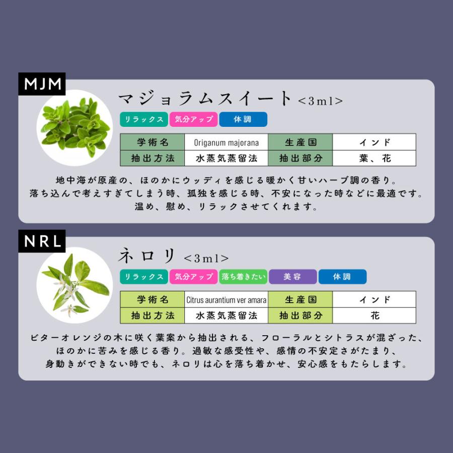 エッセンシャルオイル セット 3ml×8本セット アロマプレミアムセット2 /＆SH 精油 お試し tg_smc +lt3+｜kumokumo-square｜13