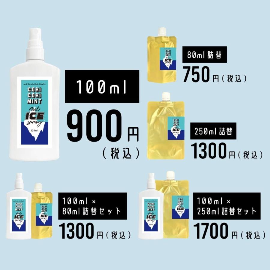 眠気覚まし グッズ GORIGORI ミント クール アイススプレー 用 詰め替え 80ml ゴリゴリミント ごりごりミント +lt3+｜kumokumo-square｜03