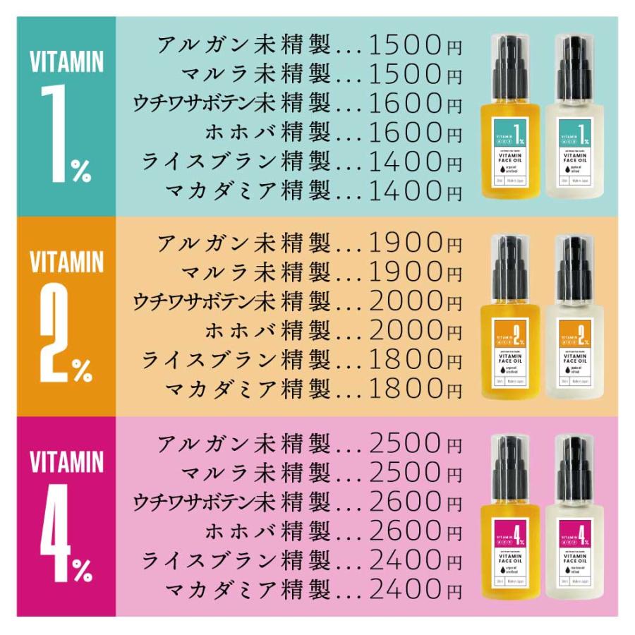 ビタミンe / &SH ビタミン フェイスオイル バクチオール 1% ライスブランオイル 精製 30ml / 角質 角質層 肌 レチノール トコフェロール /+lt3+｜kumokumo-square｜17