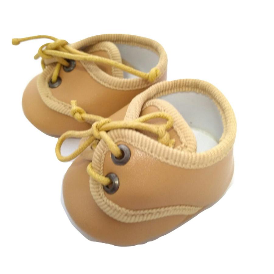 ジェラトーニSS用レザー靴 ベージュ テディハウス ぬいぐるみ服