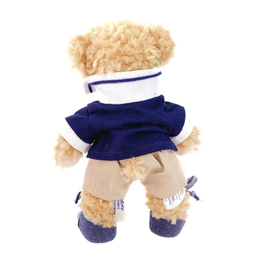 ぬいぐるみ服 20cm ポロシャツ ネイビー ワンポイントベア トップス