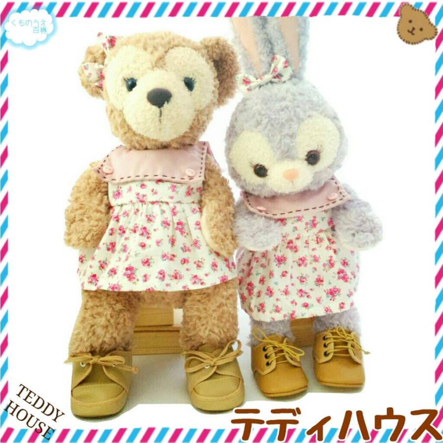ステラルー用コットンワンピース クラシックな花柄 スクエアカラー テディハウス ぬいぐるみ服 F045 2 くものうえ百貨 三番街 通販 Yahoo ショッピング