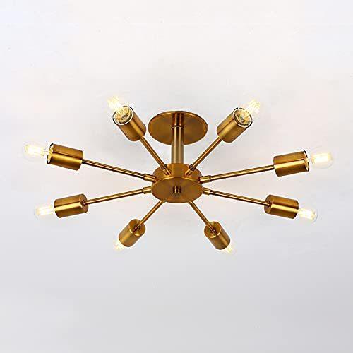 ペンダントライト ゴールド 6灯 北欧風 レトロ 引っ掛け式 www